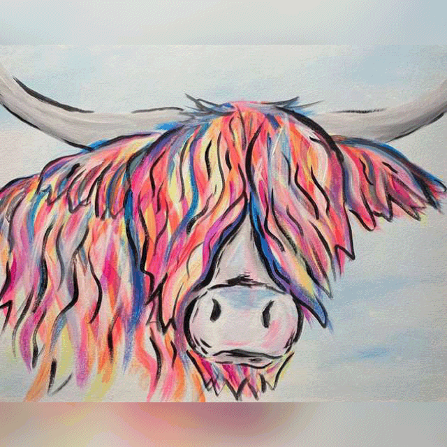 Eclectic Highland Cow